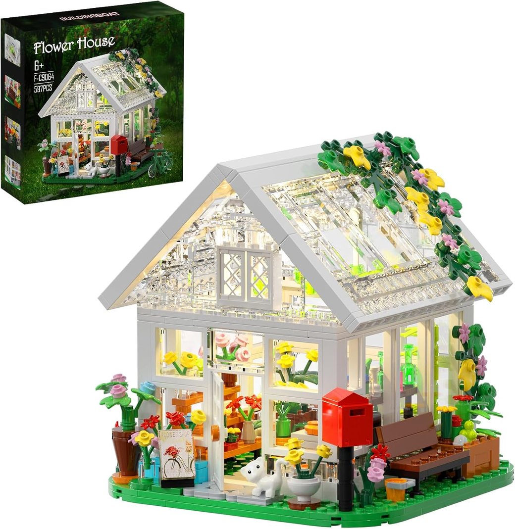 Flower House Greenhouse on a shelf